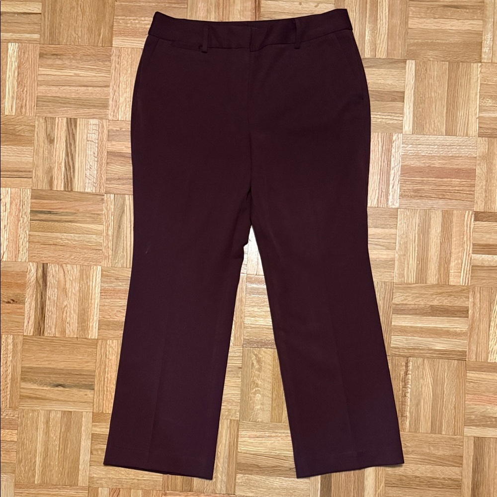 Talbots Barely Boot career pants burgundy 8p